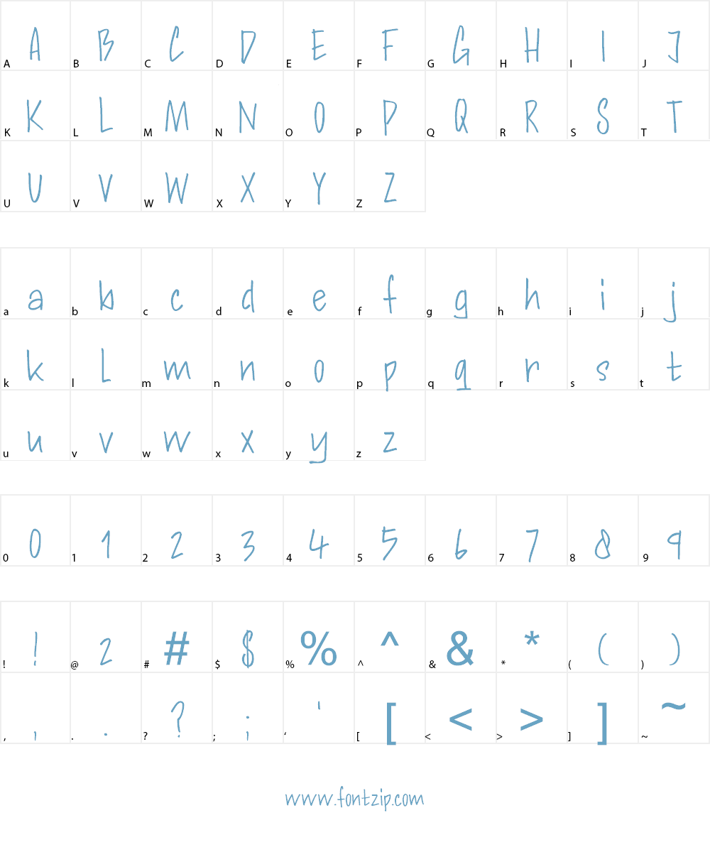 DK Andorra Script Font Character
